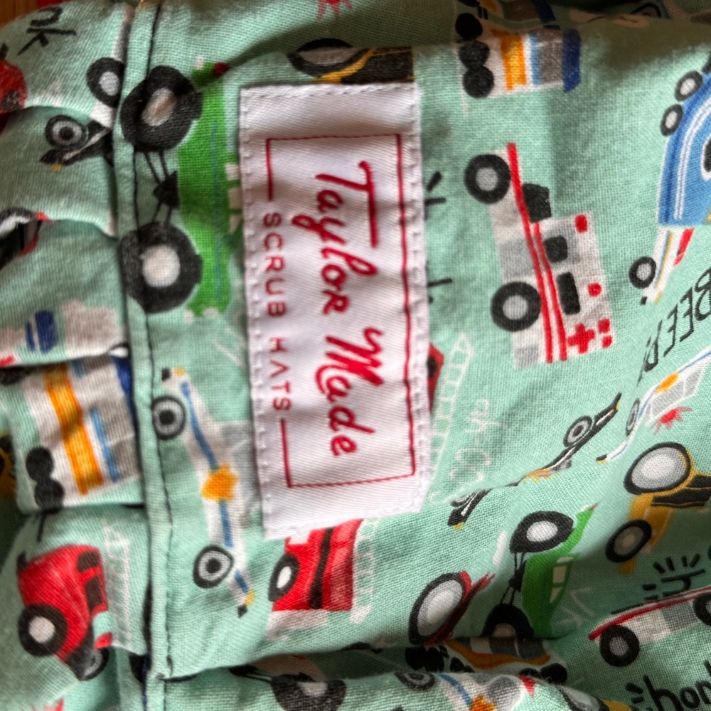 Taylor Made Scrub Hat with Multicolor Cars
